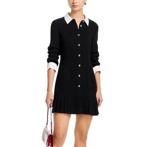 Cinq à Sept Lucilla Crepe Button-Up Minidress, SIZE 8